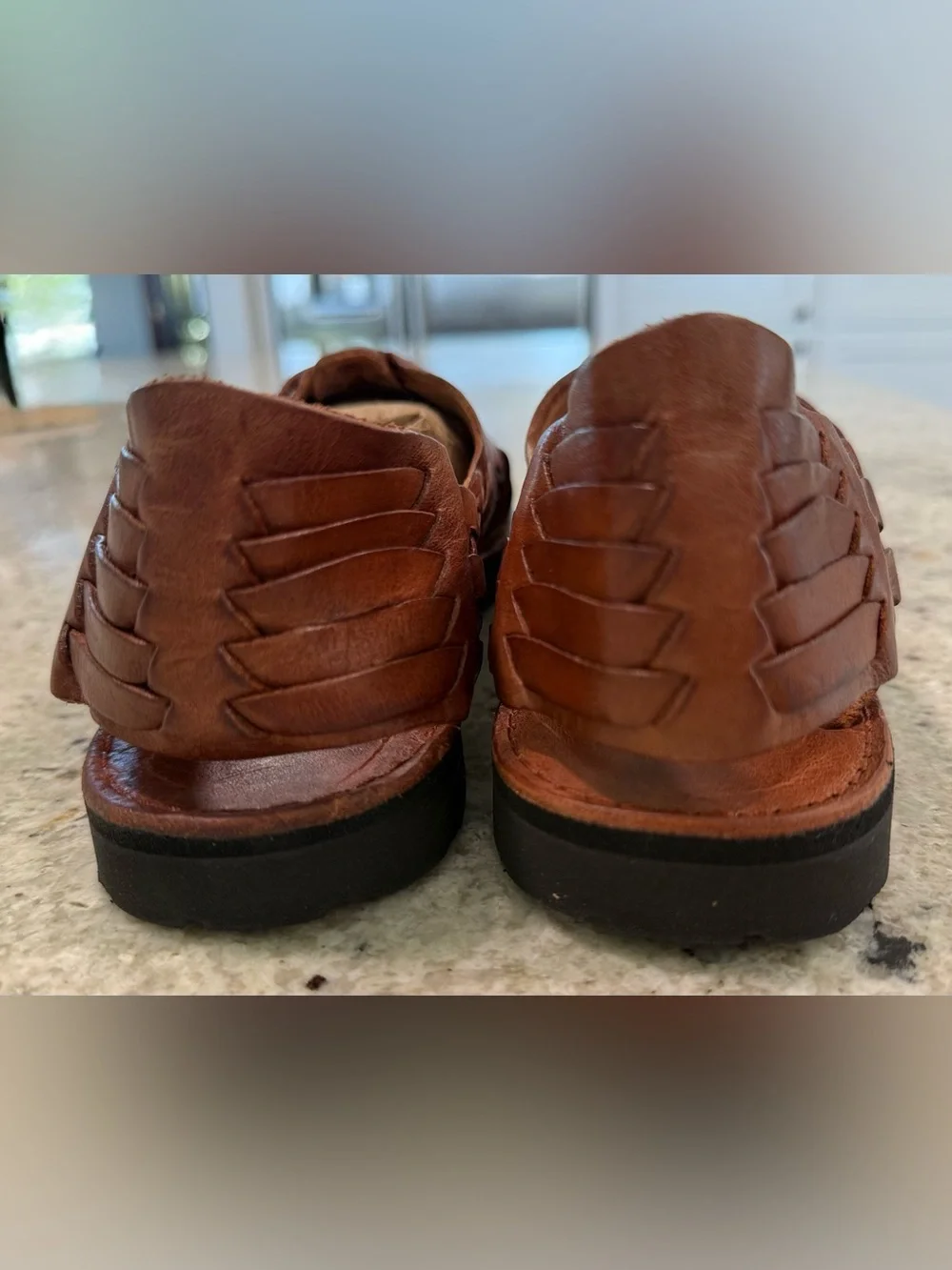 Brand X Huaraches Men's Woven Leather Sandals - Brown